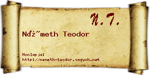 Németh Teodor névjegykártya