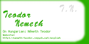 teodor nemeth business card