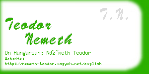 teodor nemeth business card